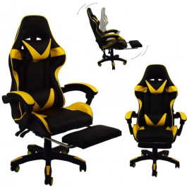 Крісло комп'ютерне ігрове Bonro B-810 Yellow з підставкою для ніг (42300046)