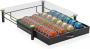 DecoBrothers Crystal Tempered Glass Vertuo Pod Holder Drawer, 24 Large or 48 Small Nespresso Capsule Organizer, Black