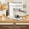 Espresso Machine, Cafetera Espresso Electrica with Commercial Milk Frother Steamer
