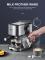 Espresso Machine, Ihomekee Espresso and Cappuccino Coffee Maker with Milk Frother/Steam Wand for Latte, Mocha, Cappuccino, 15 Bar Pump Pressure Semi-Automatic Coffee Machine, Silver+Black