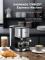 Espresso Machine, Ihomekee Espresso and Cappuccino Coffee Maker with Milk Frother/Steam Wand for Latte, Mocha, Cappuccino, 15 Bar Pump Pressure Semi-Automatic Coffee Machine, Silver+Black