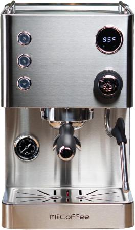 MiiCoffee Apex Espresso Machine, Brushed Stainless Steel