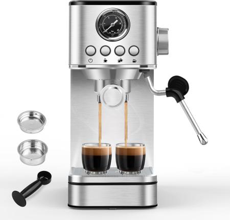 Sparkfire Espresso Machine Coffee Makers 20 Bar,Stainless Steel Espresso Machine with Milk Frother