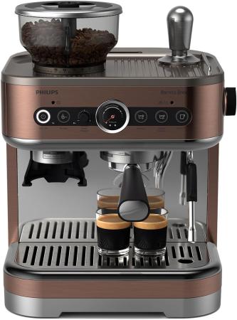 PHILIPS Barista Brew Semi Automatic Espresso Machine - Single & Double Espresso + Americano Button