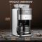 Homtone 10-Cup Coffee Maker with Burr Grinder, Programmable Grind & Brew, Automatic Drip Coffee Machine